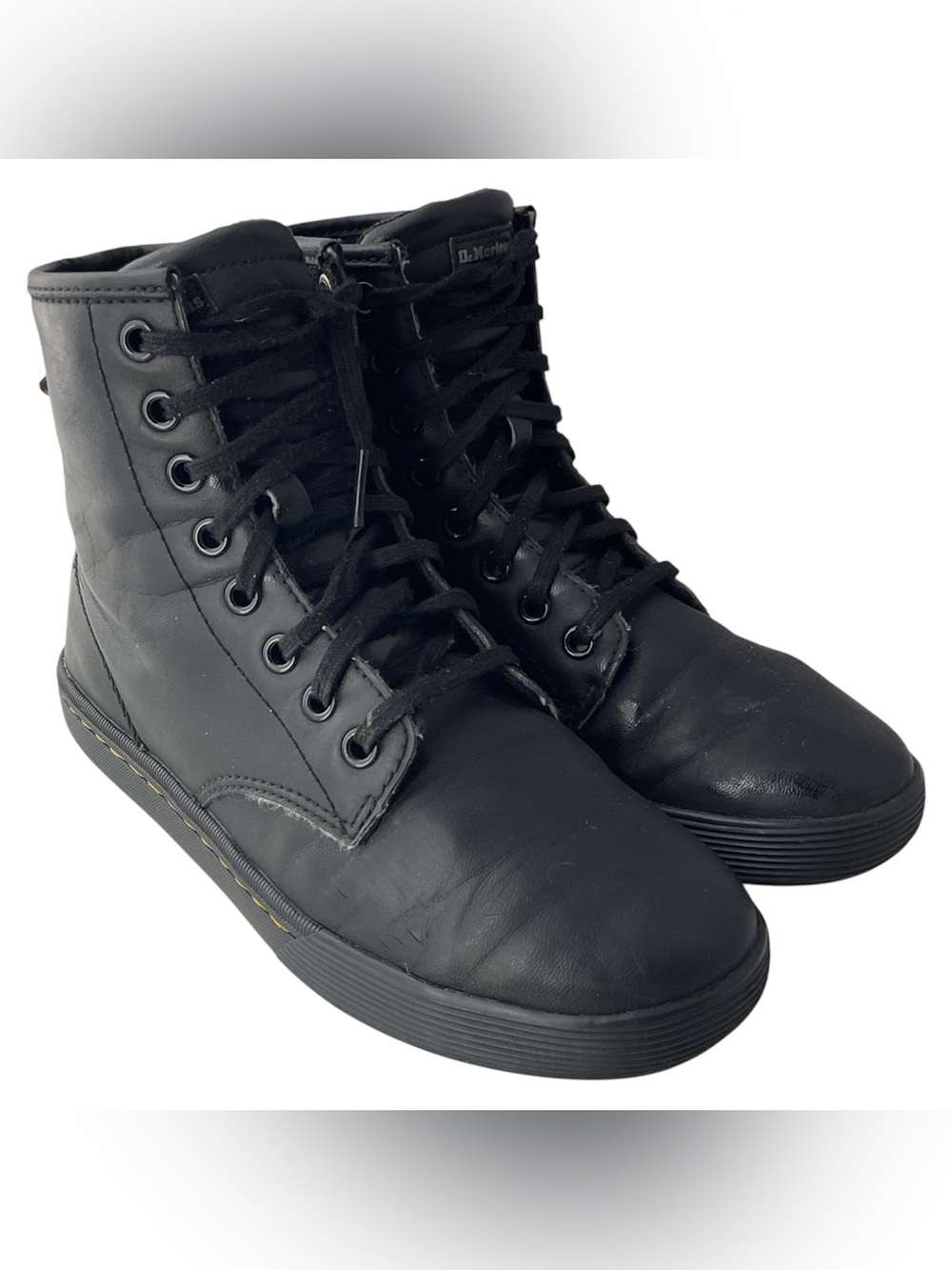 Dr. Martens Sheridan Black Leather Ankle Lace Up Combat Boots Women’s Size 7